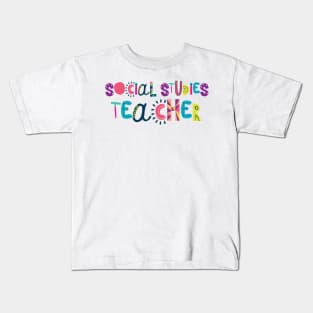 Cute Social Studies Teacher Gift Idea Back to School Kids T-Shirt